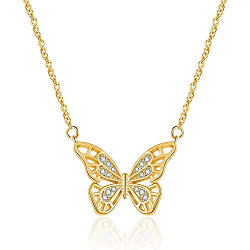 Gold plated Butterfly Necklace for Women