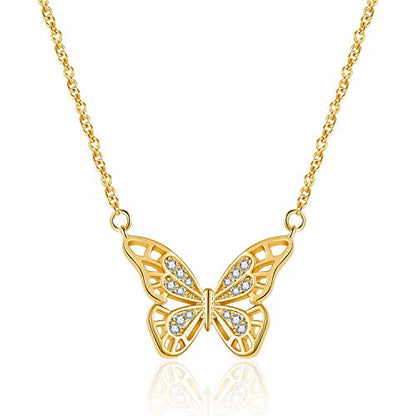 Gold plated Butterfly Necklace for Women